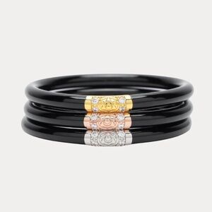 BuDhaGirl Black Three Kings All Weather Bangles®, Size Small